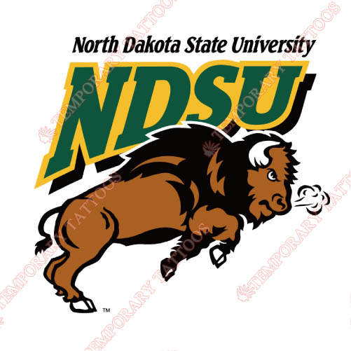 North Dakota State Bison Customize Temporary Tattoos Stickers NO.5605